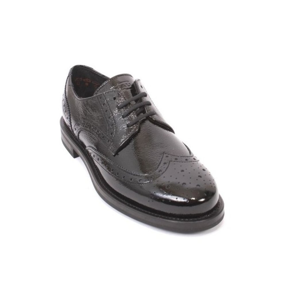 Frau 98 Black Patent Leather Lace-Up Shoes